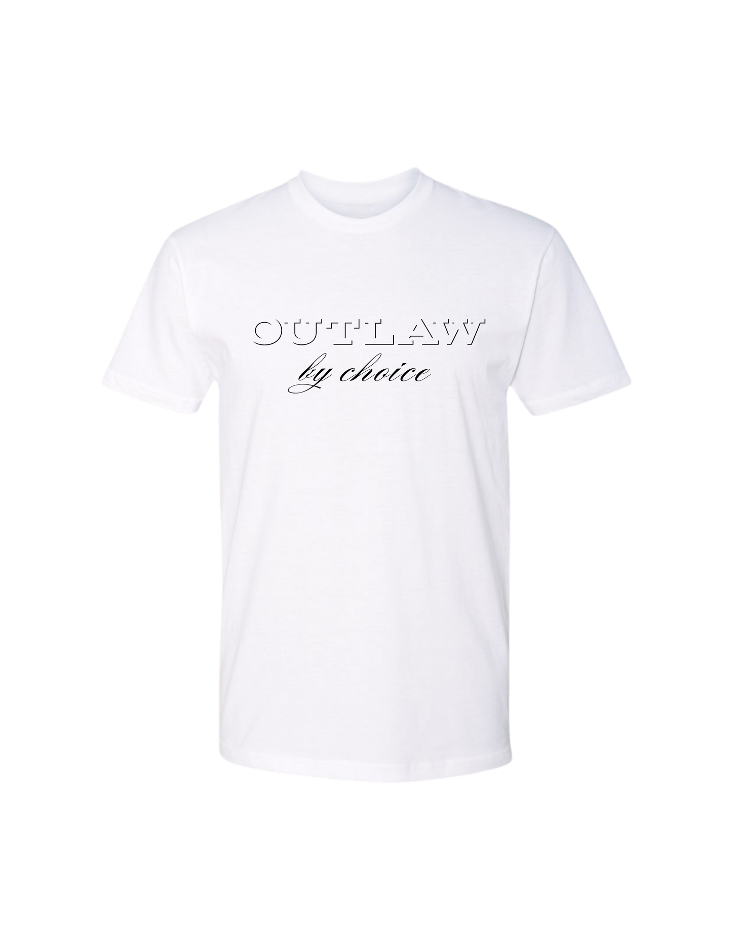 Outlaw by choice white tee