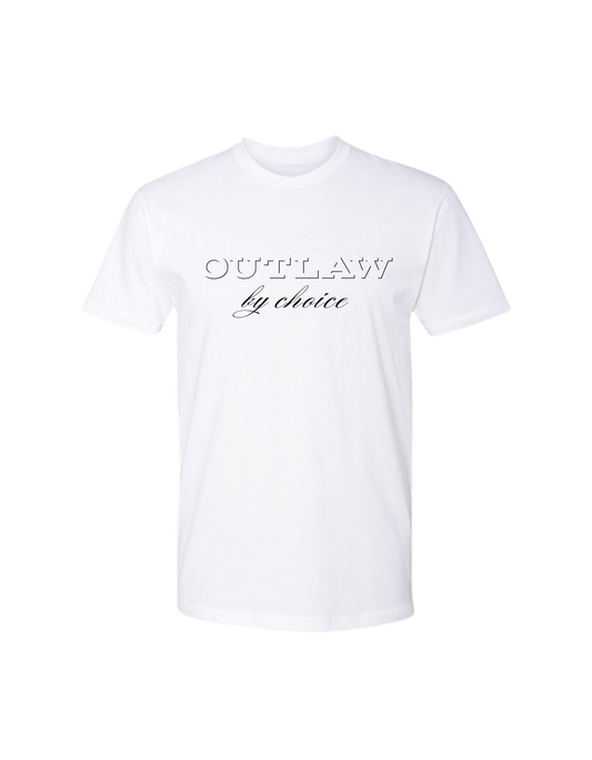 Outlaw by choice white tee