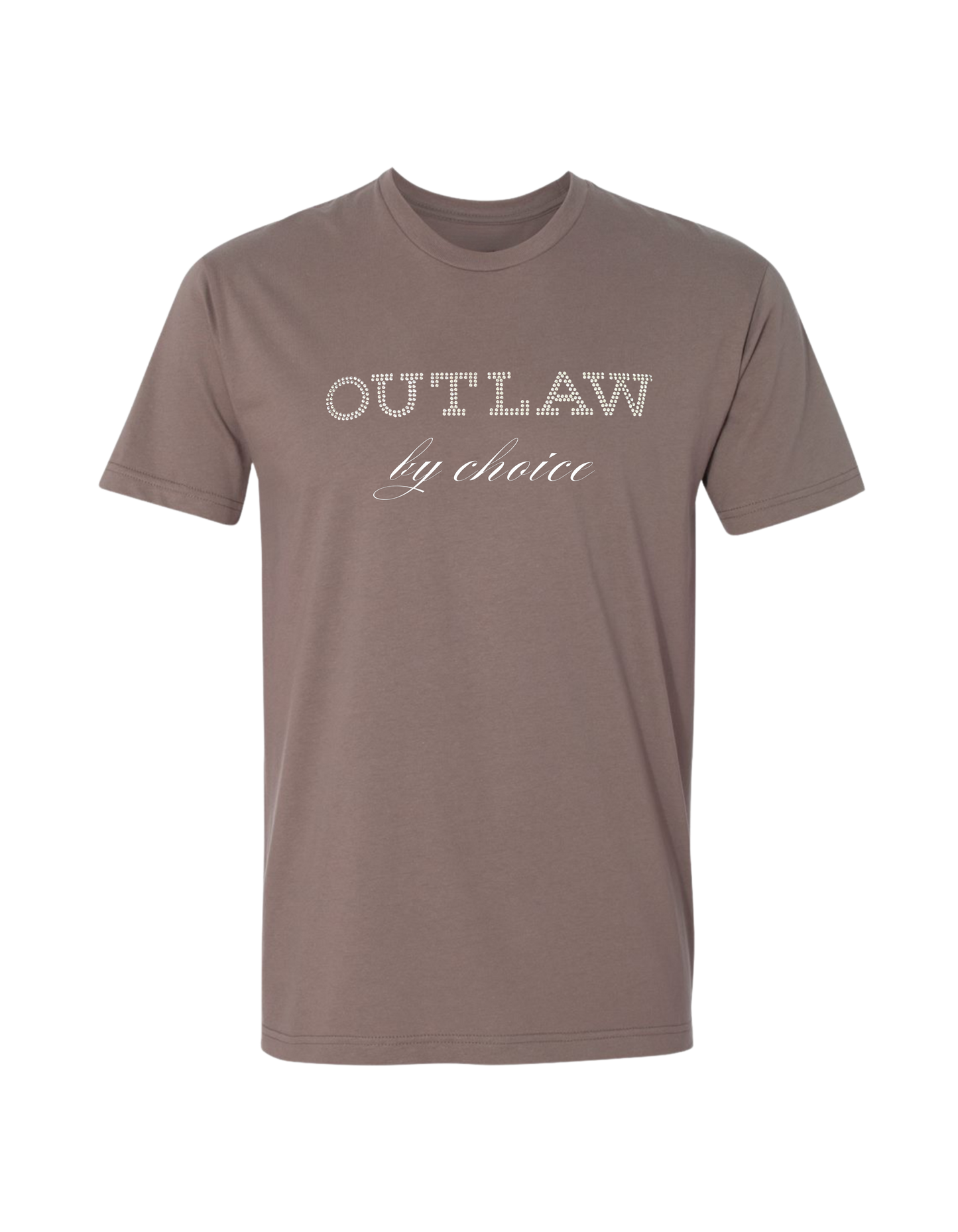 Outlaw by choice rhinestone tee